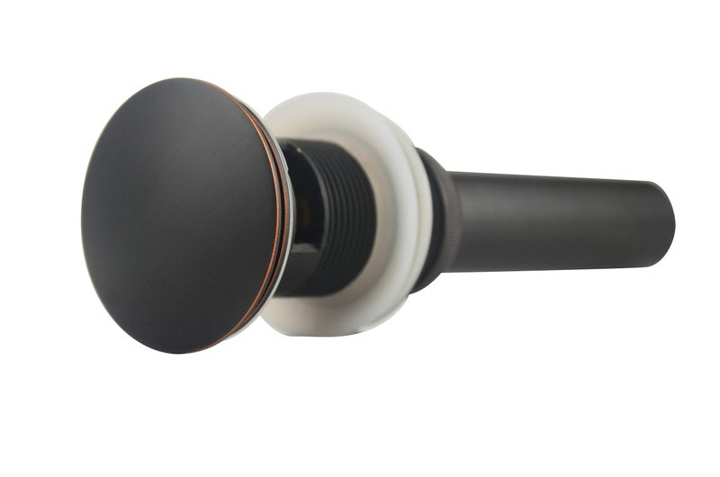 Purelux Bathroom Faucet Vessel or Vanity Sink Spring Pop Up Drain Stopper with Overflow, Oil Rubbed Bronze, Fits 1-3/4" Drain Hole - Image 2